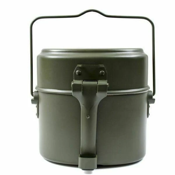 BW Duitsland Army Style Mess Kit Aluminium Militaire Bowler Pot 3 Pieces Kit Repro