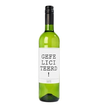 Flessenwerk  | Witte wijn Gefeliciteerd!