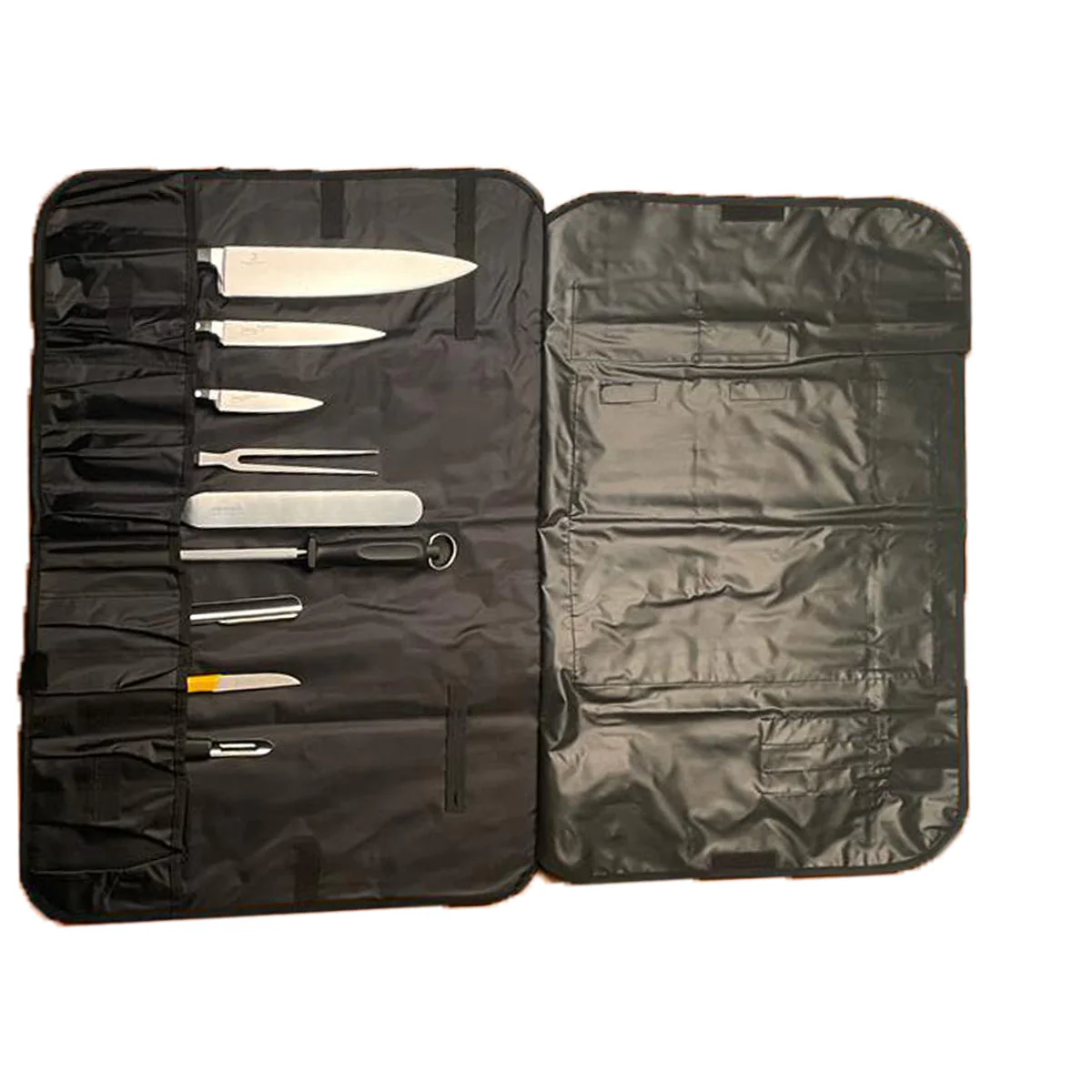 COUTEAUX 12-vaks roltas zwart nylon (excl. inhoud)