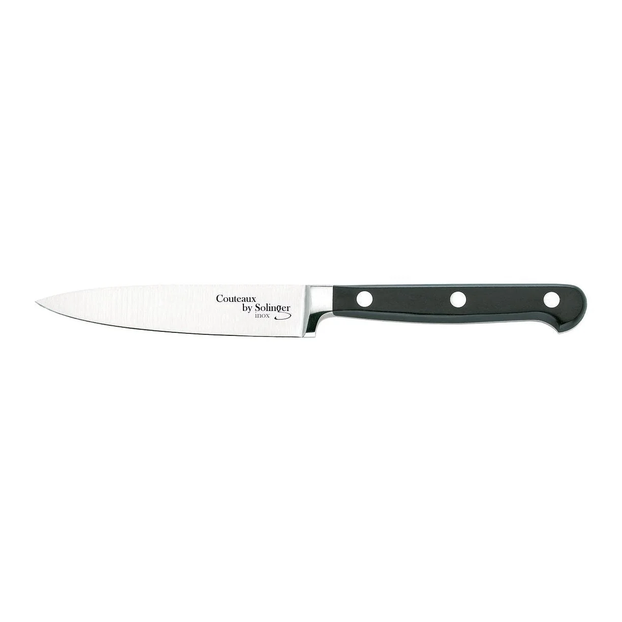 COUTEAUX office mes met gesmeed gehard stalen lemmet 10cm zwart kunststof ABS heft