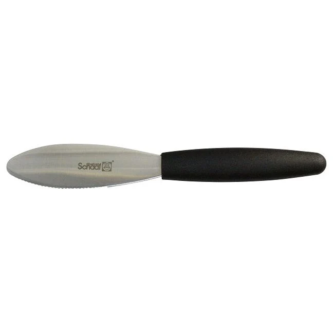 COUTEAUX RVS Ontbijt- boter- jam- brood- mes glad en gekarteld lemmet 10cm zwart PP heft