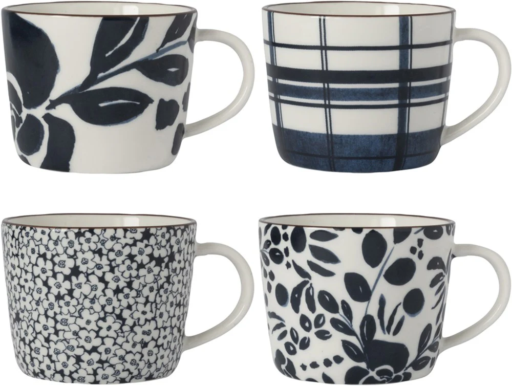 Dutch Floral Giftset 4 Bekers assorti