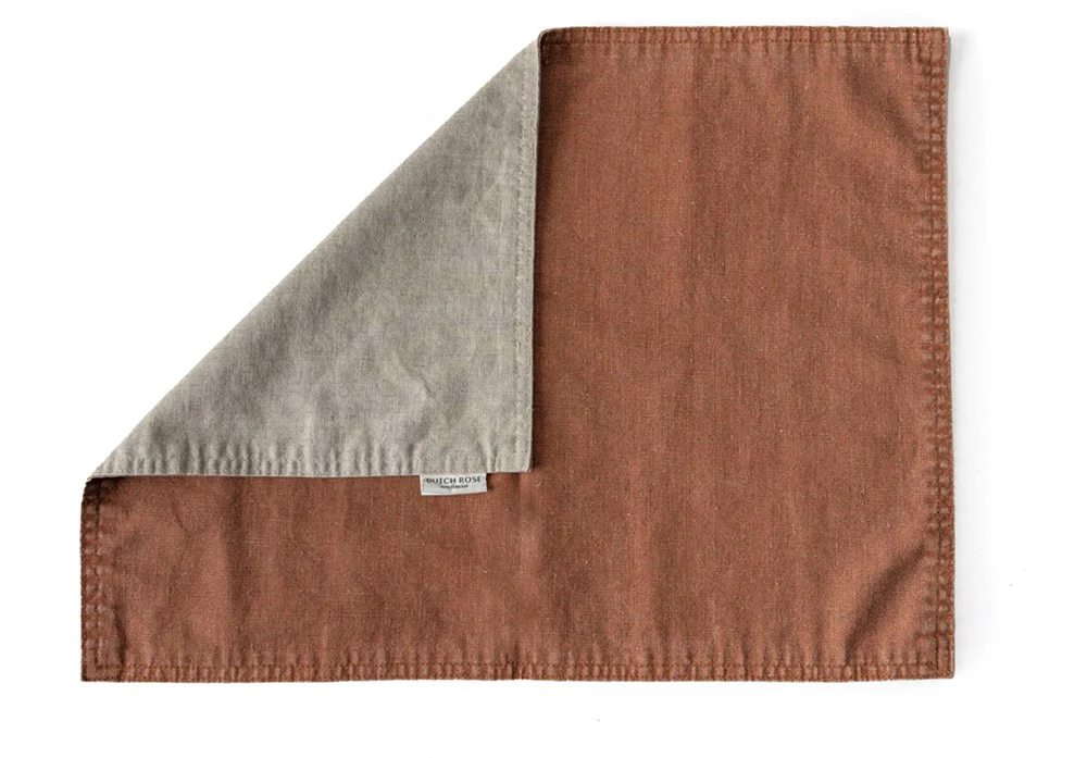 Dutch Rose Placemat 45×35 cm dubbelzijdig terracotta-beige