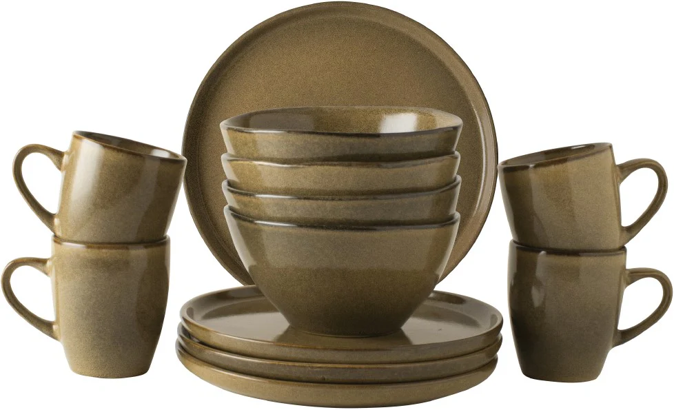 Dutch Rose Set 12 Delig Servies Camel