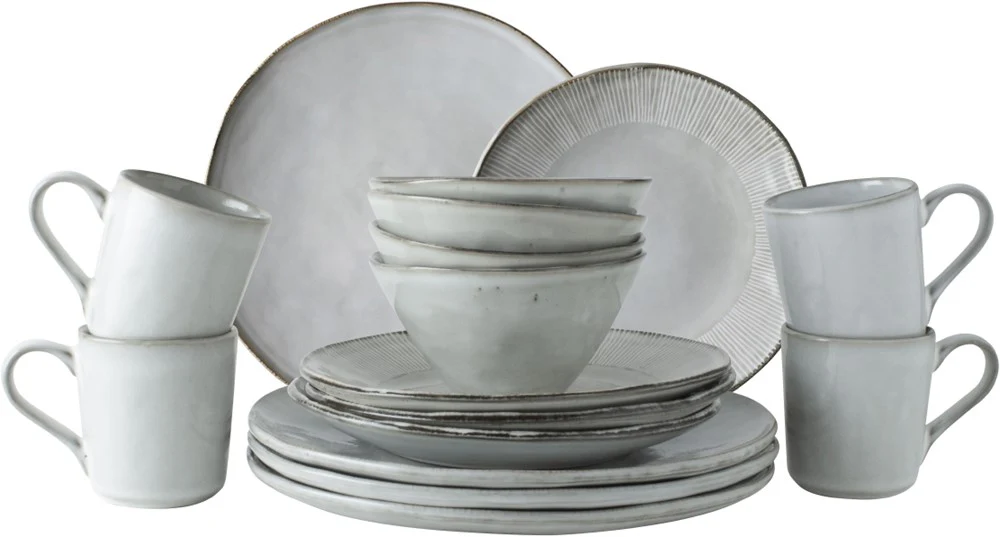 Dutch Rose Set 16 Delig Servies Lichtgrijs