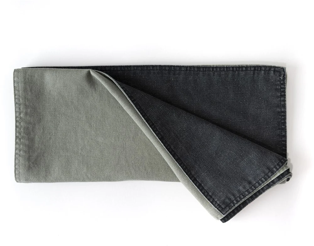 Dutch Rose Tafelloper 40×150 cm dubbelzijdig groen-grijs