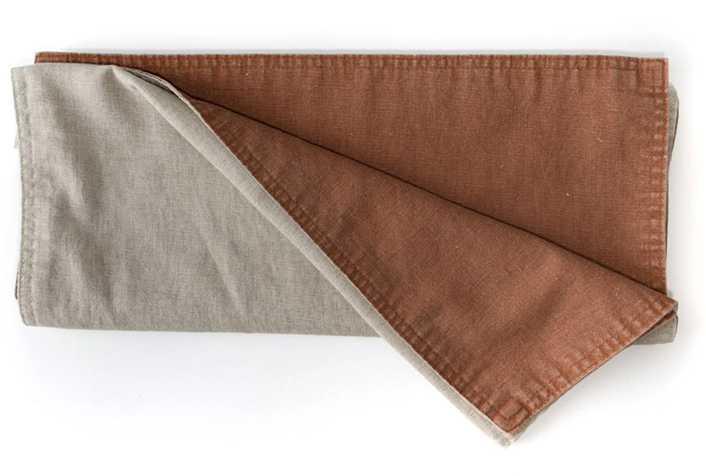 Dutch Rose Tafelloper 40×150 cm dubbelzijdig terracotta-beige