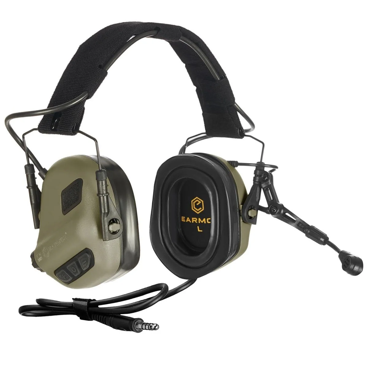 EARMOR M32 Plus elektronische gehoorbescherming hoofdtelefoon tactisch olijfgroen