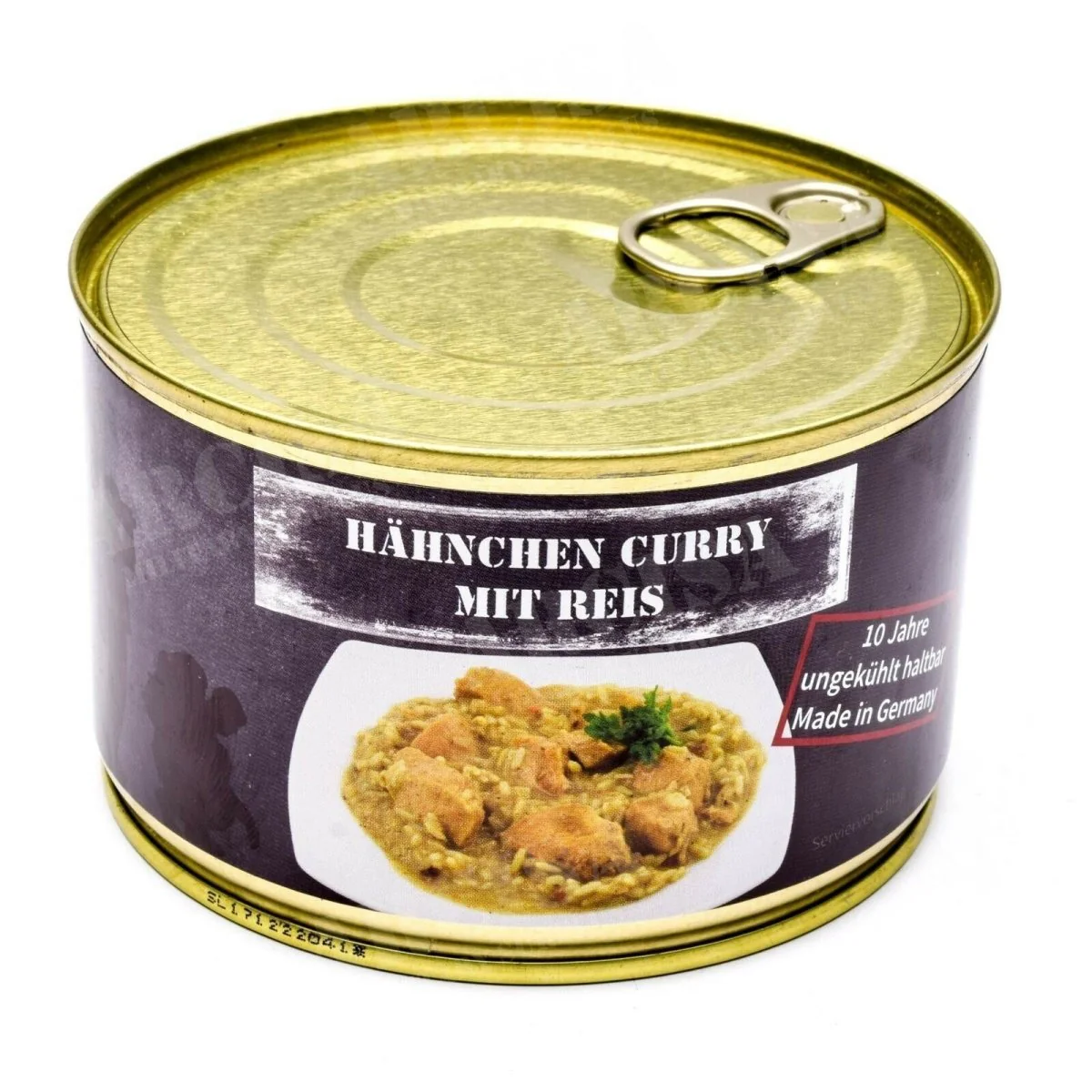 Noodrantsaat Leger Survival Food ingeblikte kippencurry met rijst 400 g kan