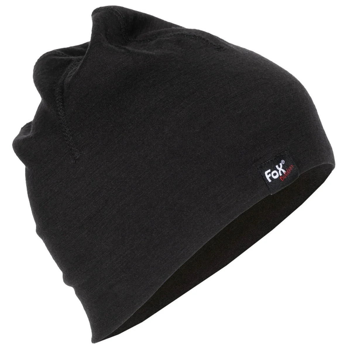 Fox Outdoor Merino Wool Muts Lichtgewicht Ademend Sneldrogend Zwart
