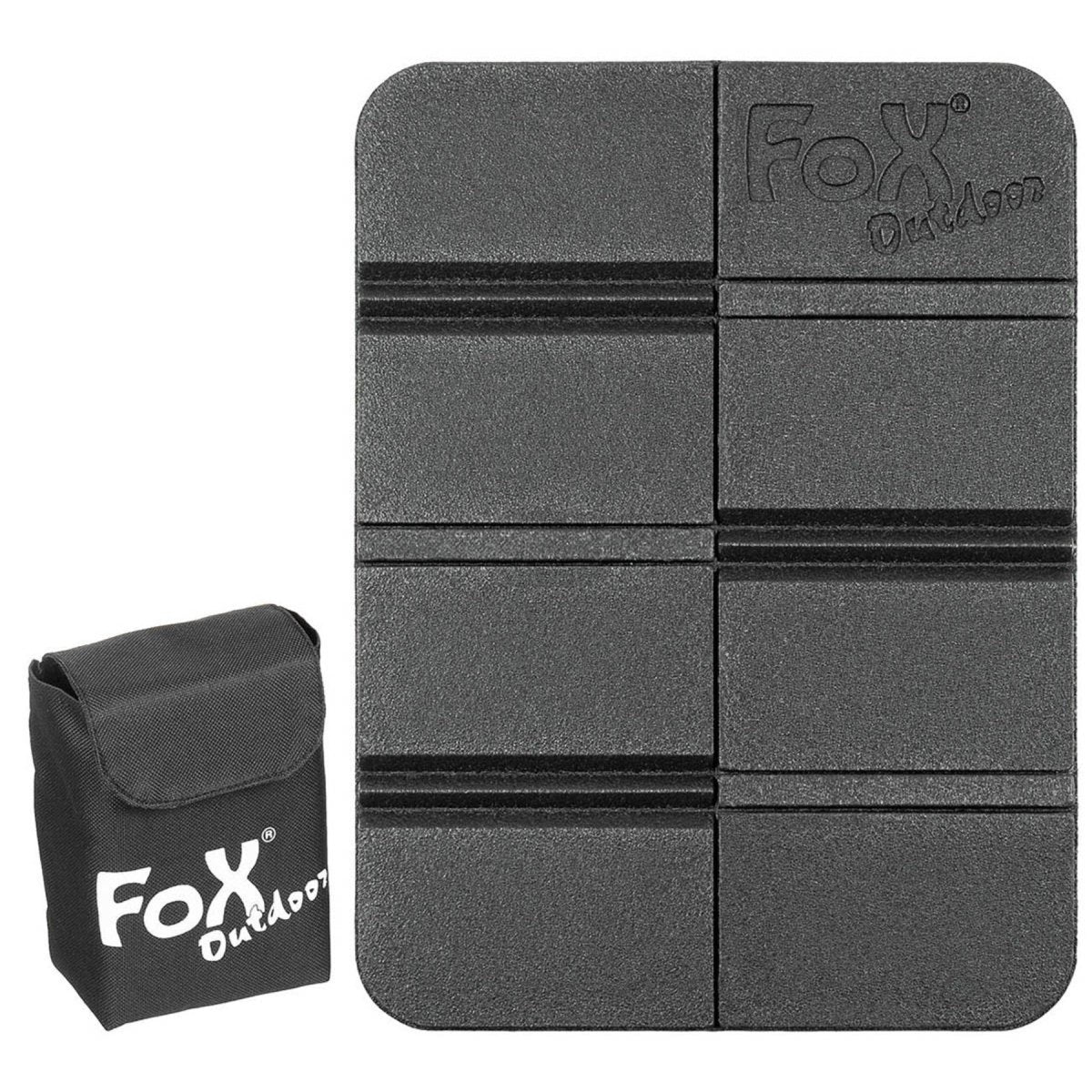 Fox Outdoor Thermal Seat Pad Anti-Slip Opvouwbaar Molle Pouch Inclusief Zwart