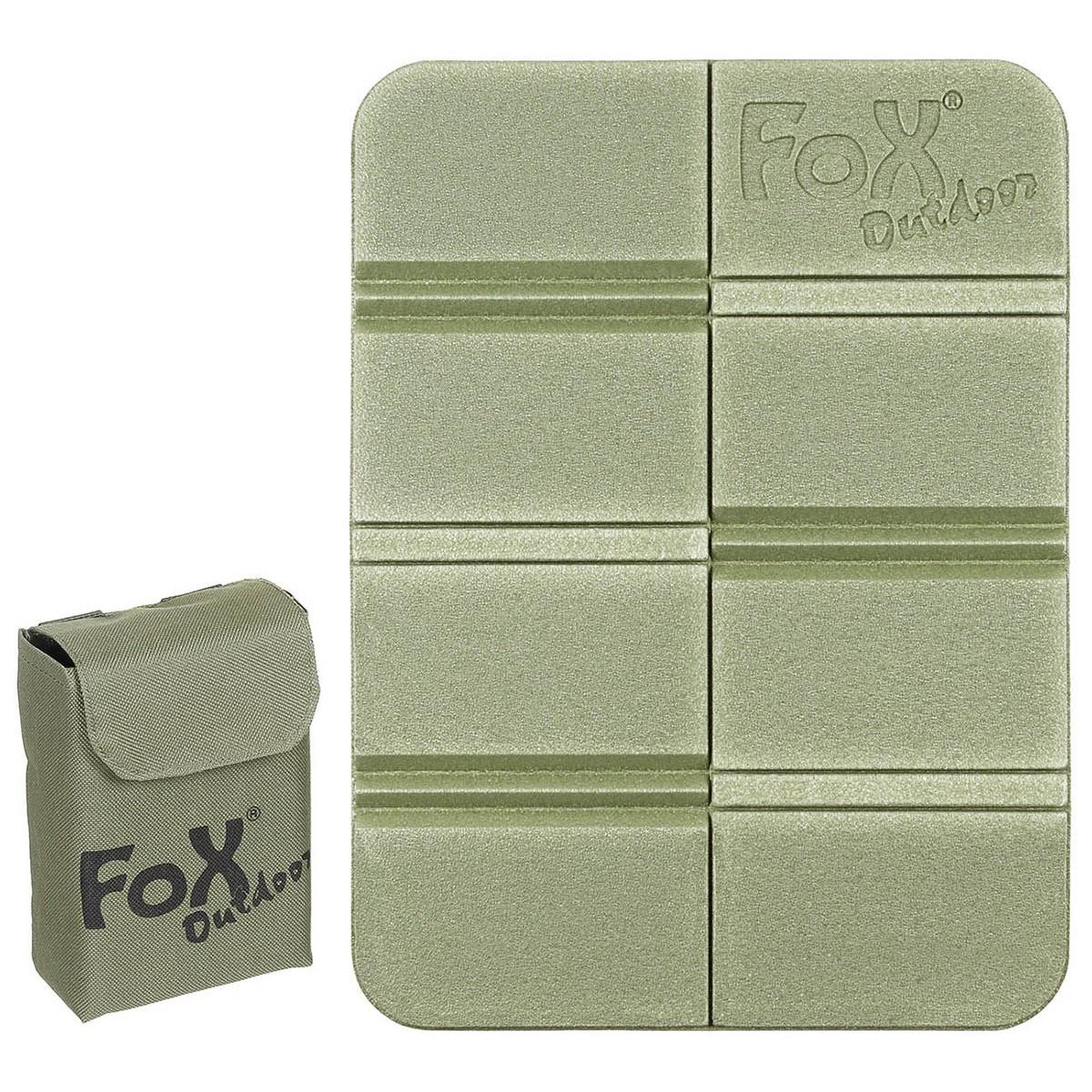 Fox Outdoor Thermal Seat Pad Anti-Slip Opvouwbaar Molle Pouch inclusief Olijf
