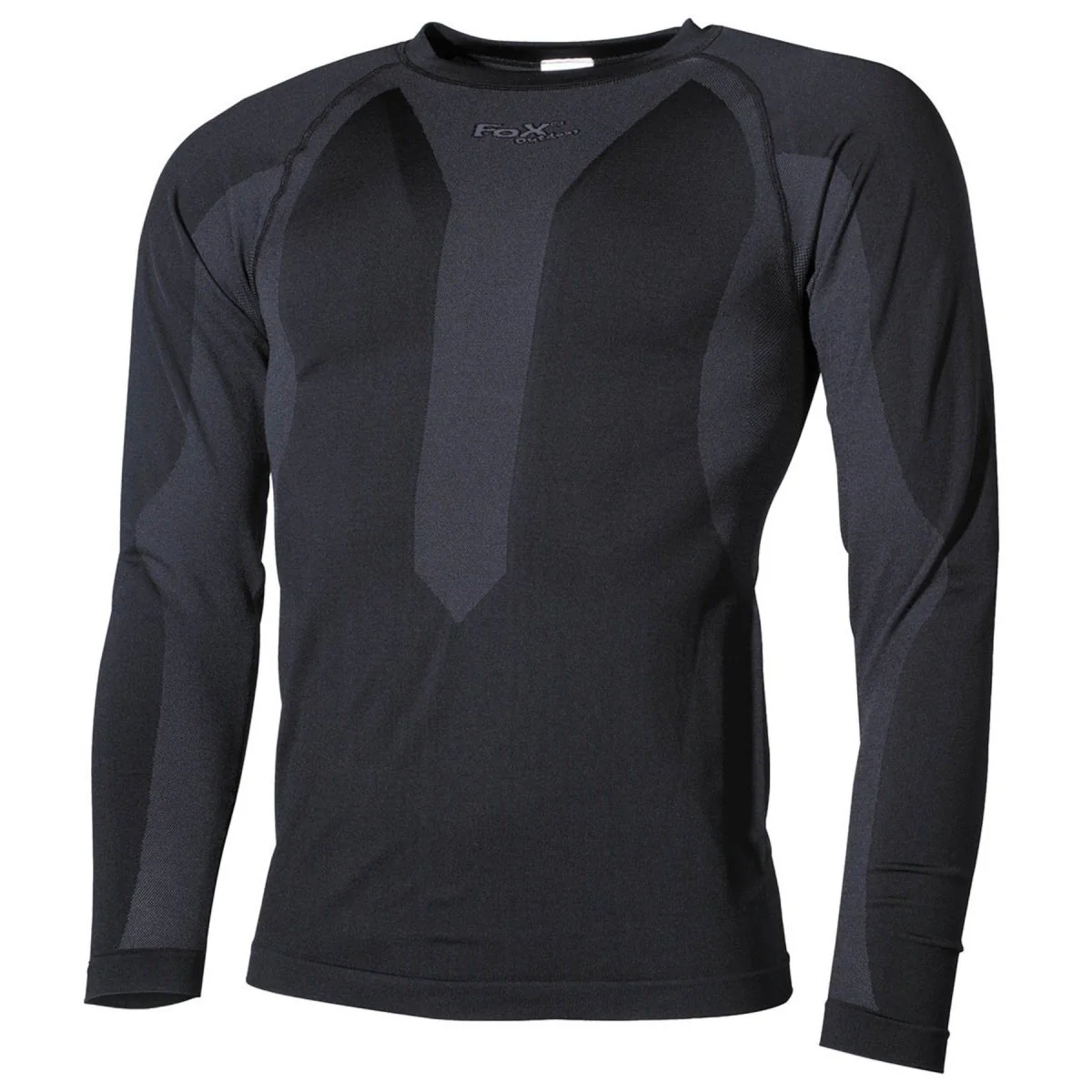 Fox Outdoor Thermisch Ondershirt Ademende Rekbare Stof Sneldrogend Zwart