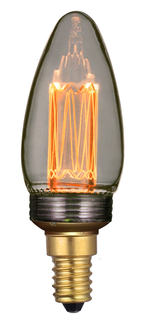 5W LED Kaars Smoke e14 1800K 3 standen memory