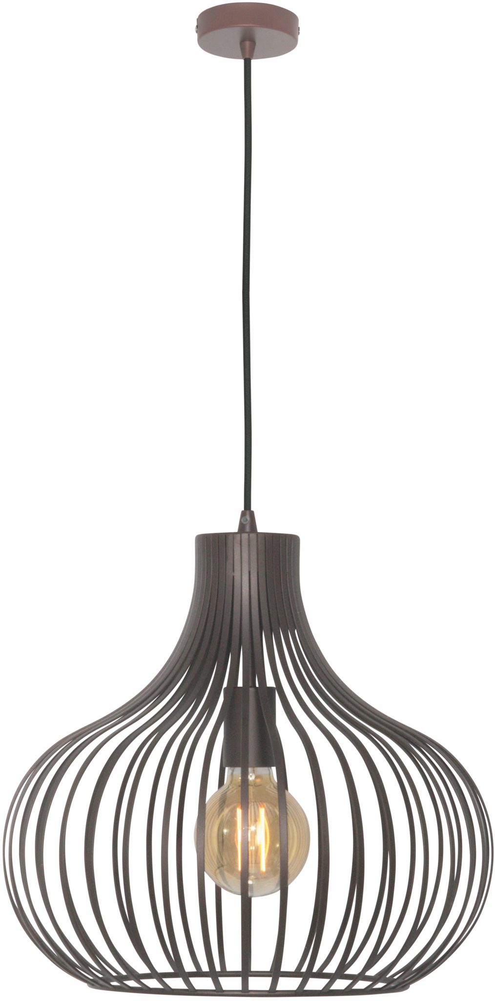 Hanglamp Aglio 38cm Bruin/Brons