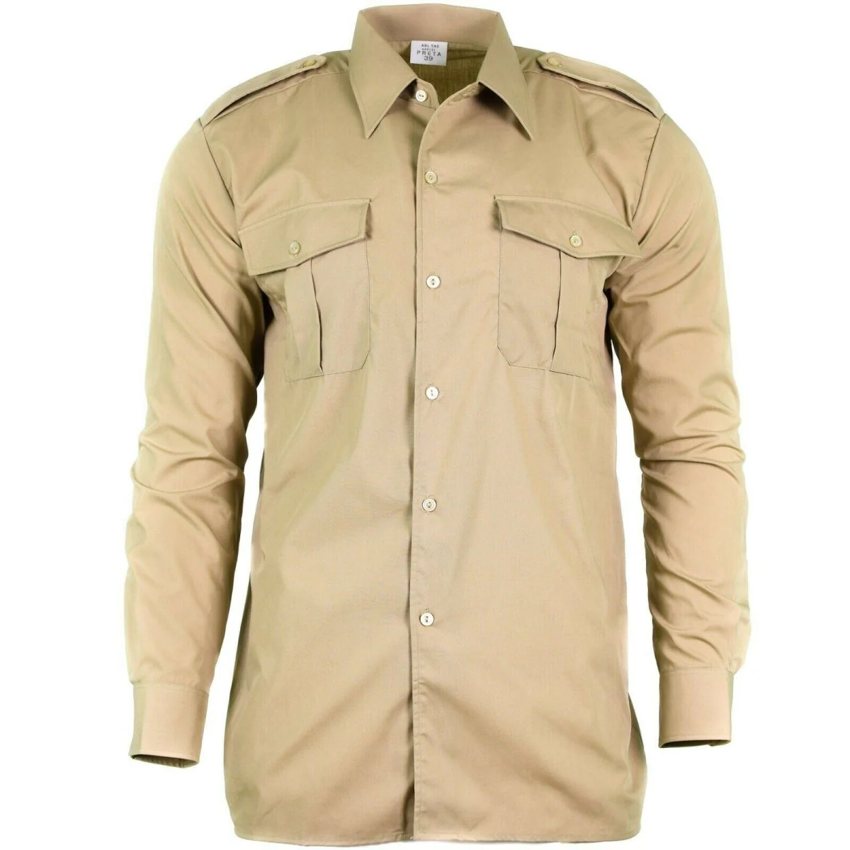 Echt Belgisch legerhirt Vermoeidheidsoverschot Chino Khaki Militaire lange mouw Nieuw