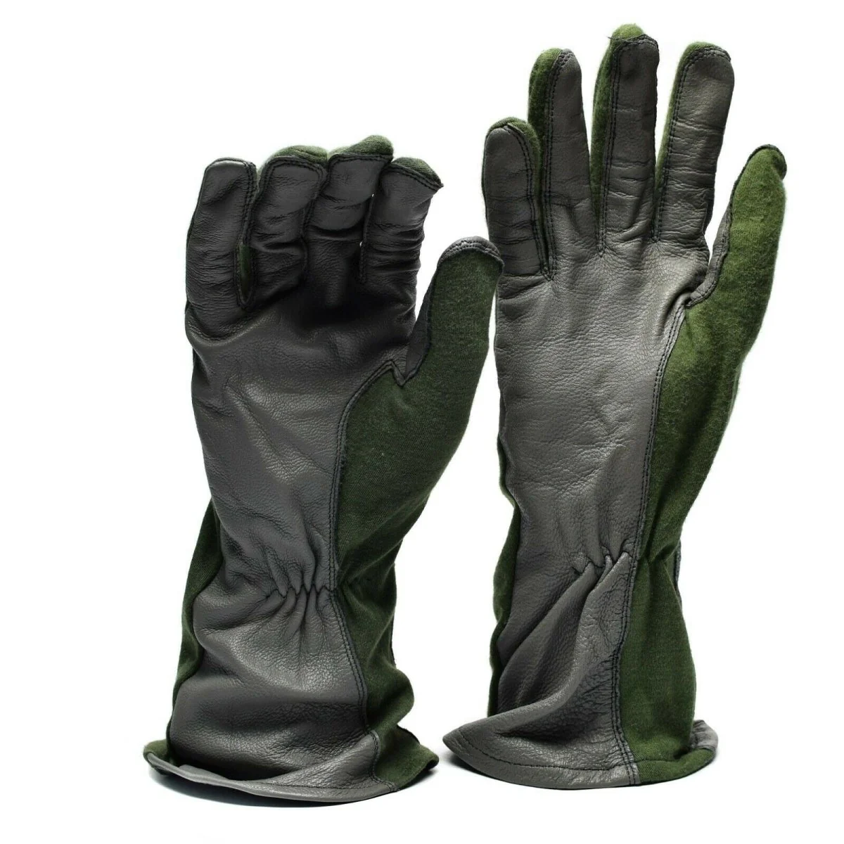 Echte Nederlandse leger gevechtshandschoenen leer Aramid Fiber Airforce Militaire Nomex OD
