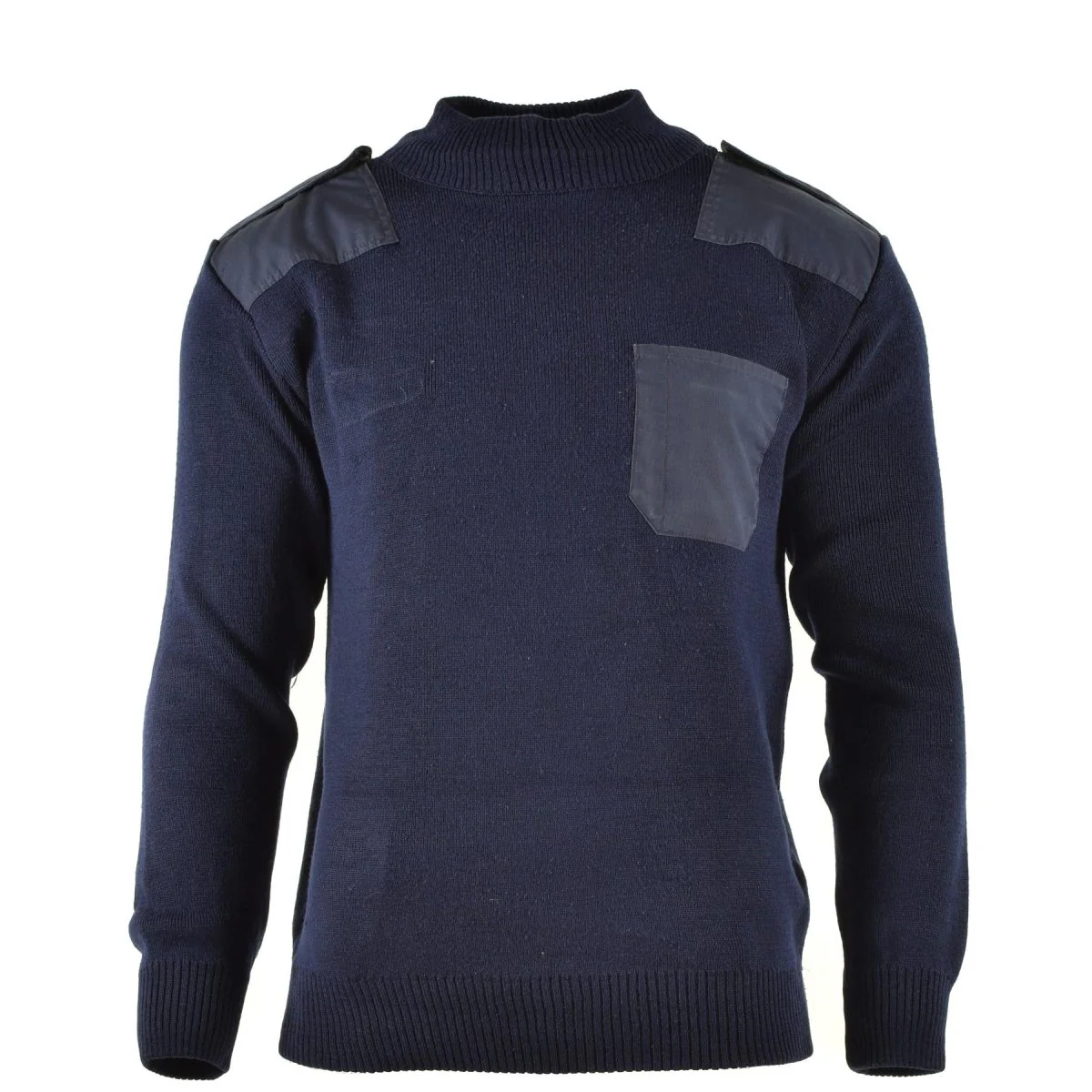 Echte Nederlandse leger pullover blauw jumper militaire trui ronde nek officier