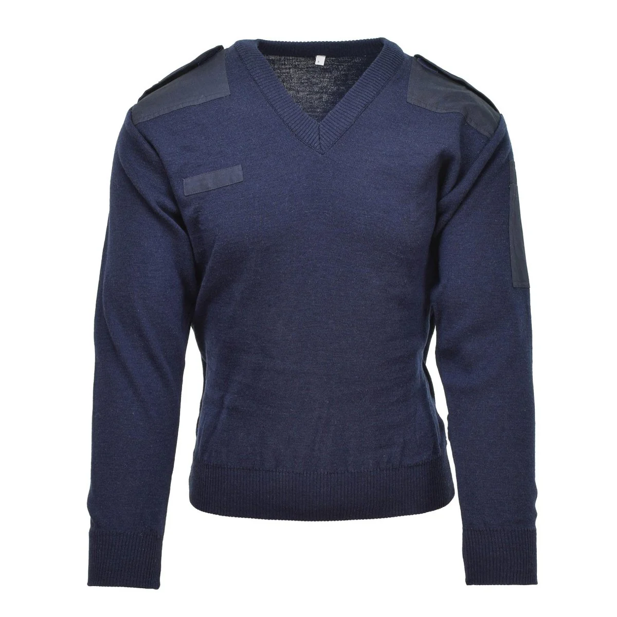 Echte Nederlandse leger pullover v-neck blauwe rib gebreide militaire surplus trui jumper