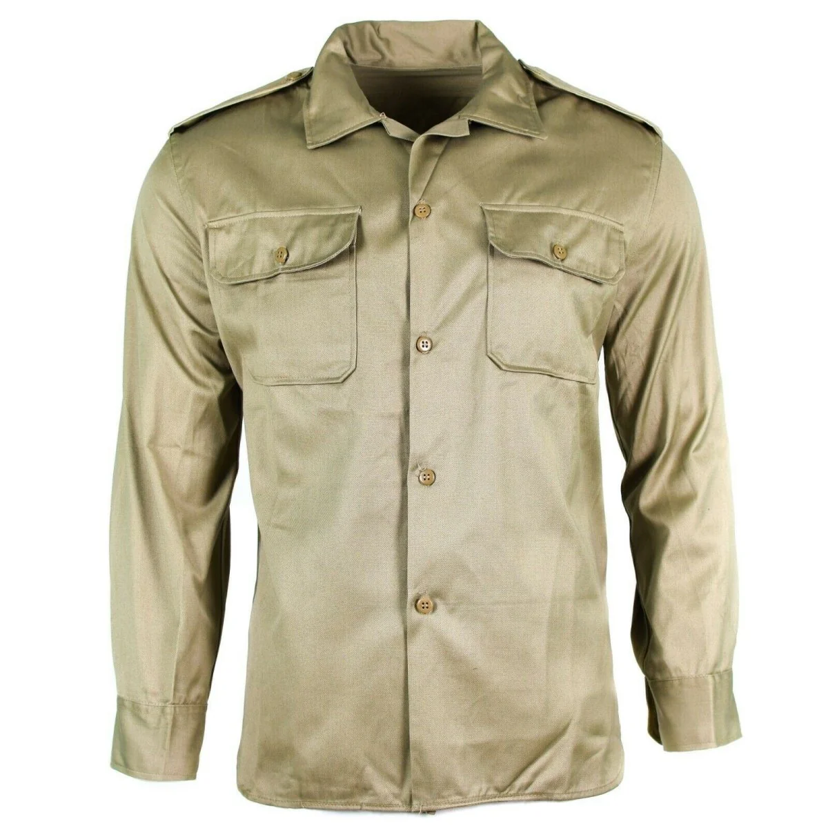 Echte Grieks legerhirt Vermoeidheid Dead Stock Chino Khaki Militaire jas Nieuw