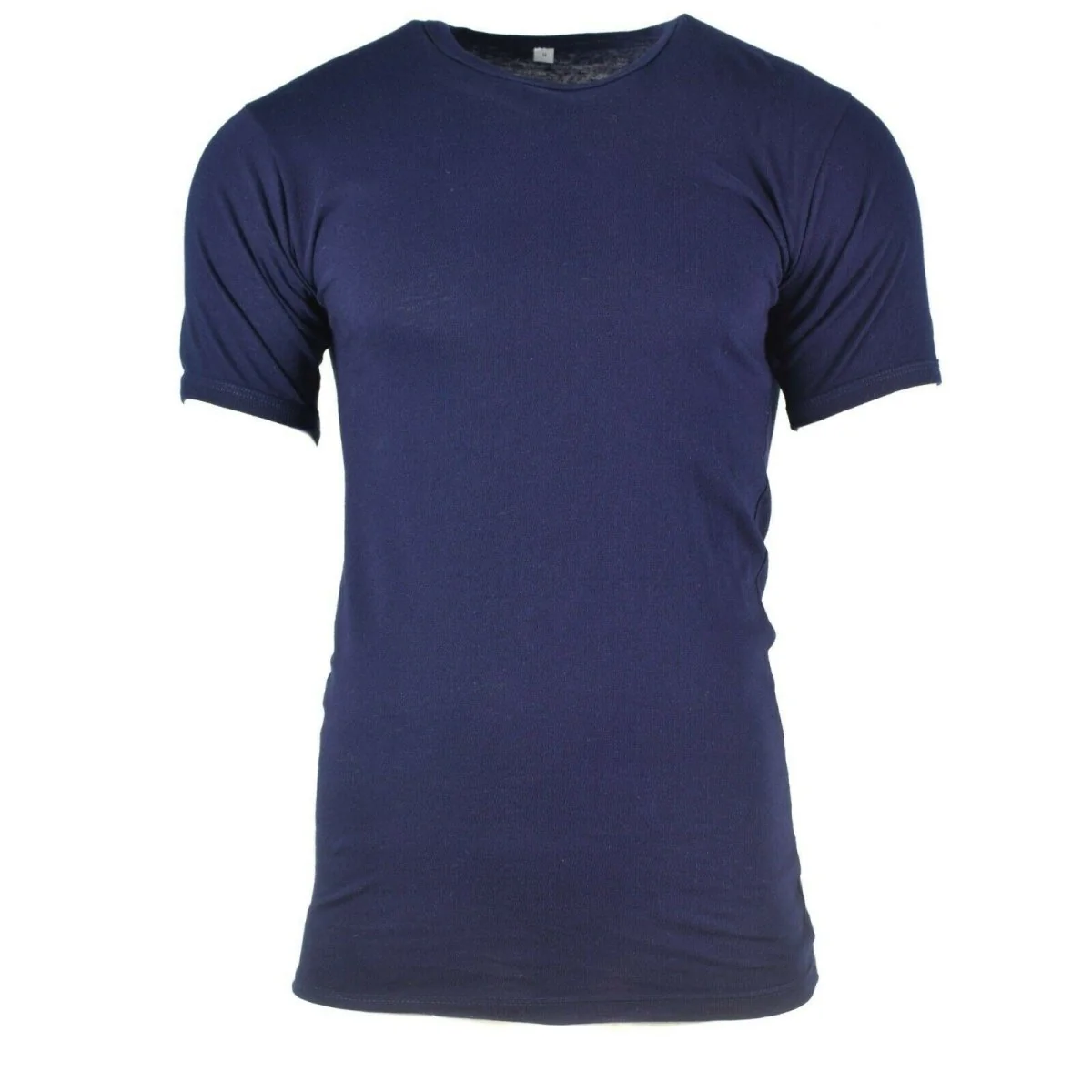 Echt Italiaans leger marine t-shirt blauw katoenen shirt korte mouwen militair nieuw