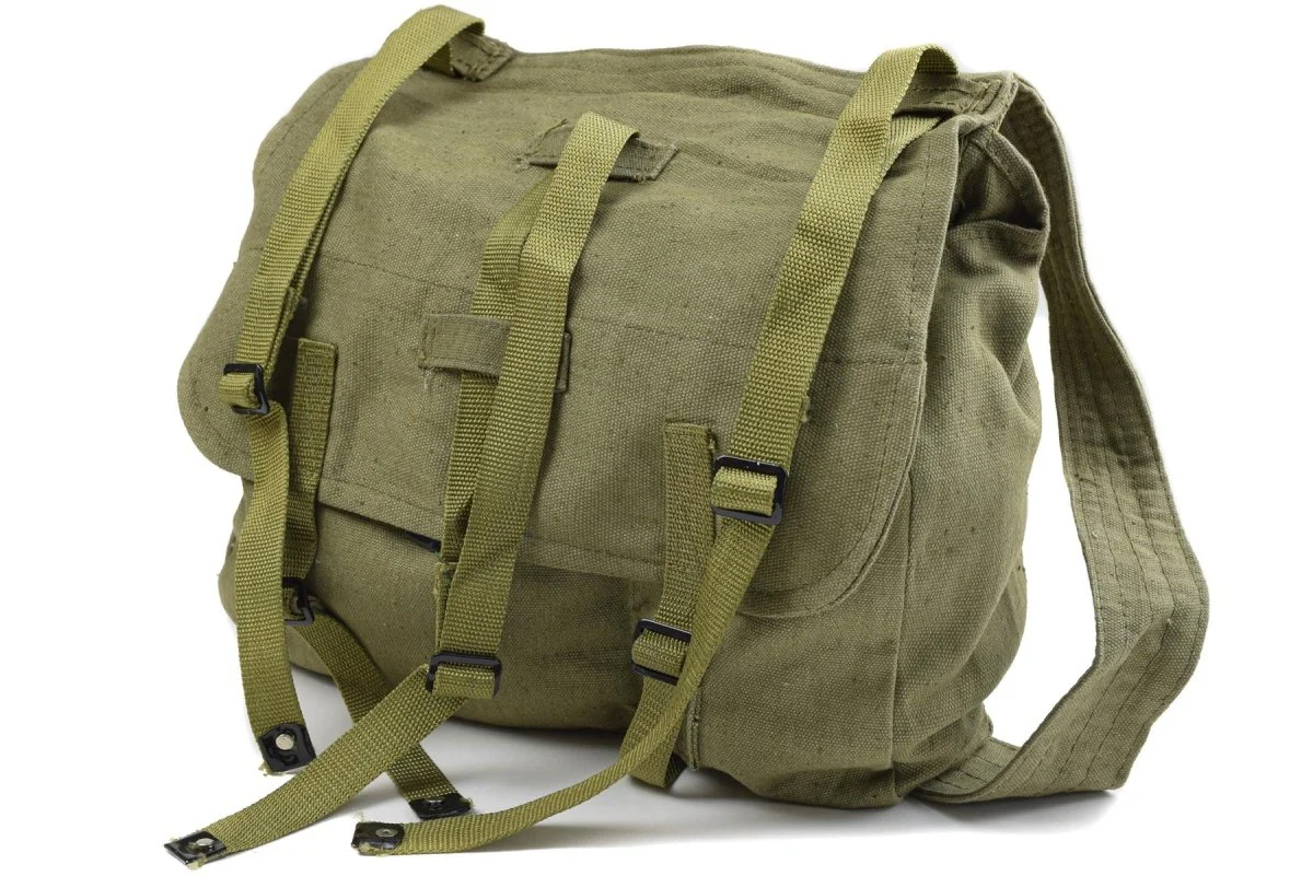 Echte Roemeens leger broodtas militair surplus olijf canvas haversack od nieuw
