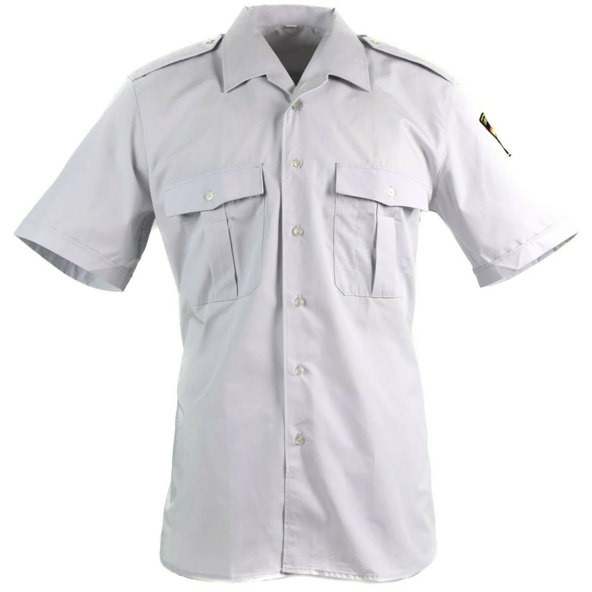 Echt Spaans politiehirt grijze militaire korte mouwen shirts nieuw