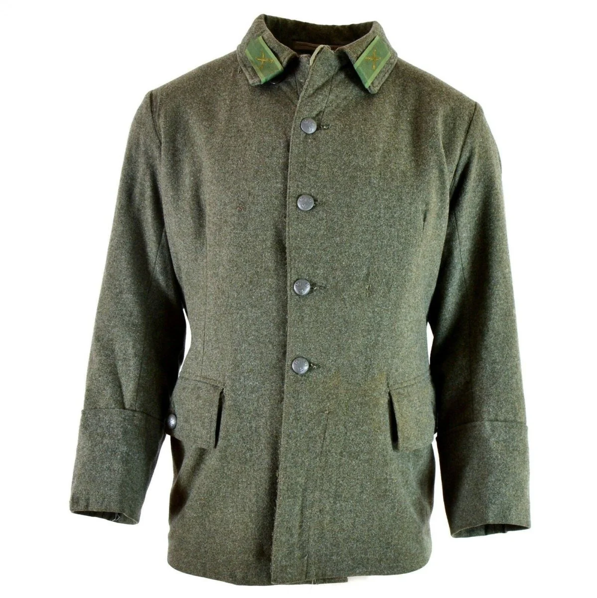 Echte WWII vintage Zweeds leger wollen uniforme jas M39 1940’s Military Gray