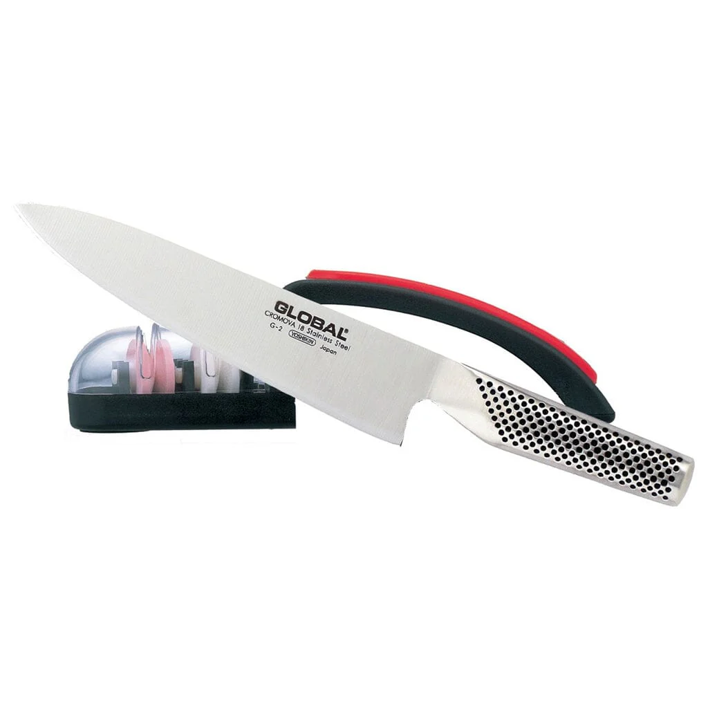 Global – G-2220BR Knife Set + Sharpener