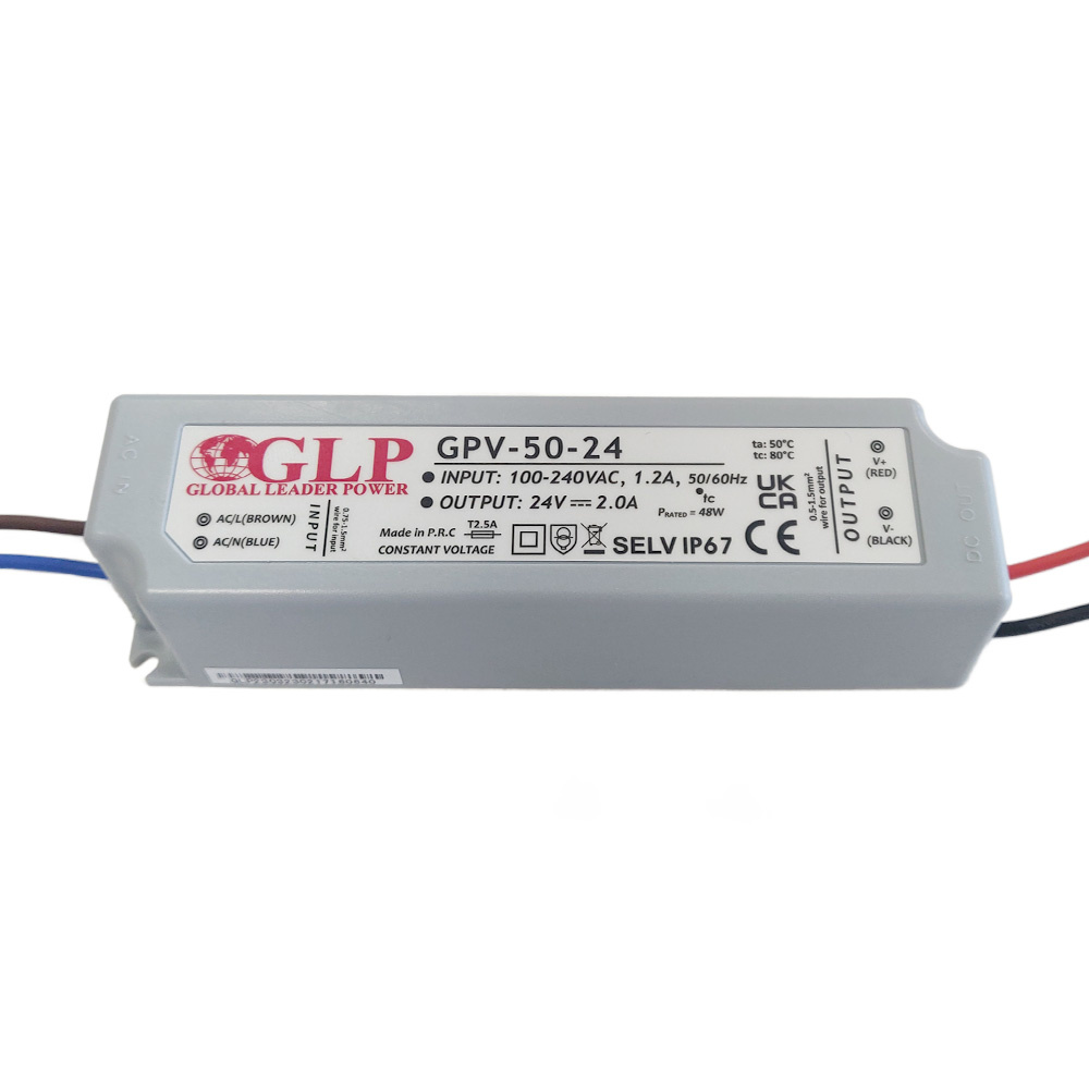 LED voedingsadapter – 12V 48W 2A – IP67 Waterdicht