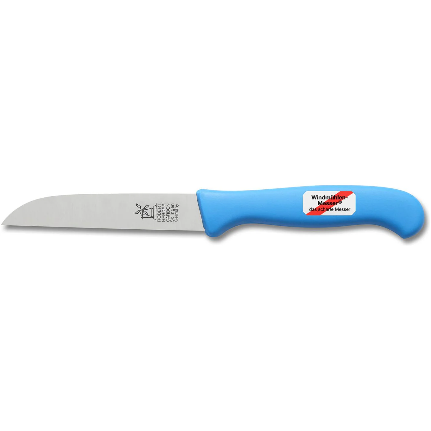 ROBERT HERDER Groente- schilmes met 10,5cm carbonstalen lemmet en blauw kunststof HACCP anti-slip heft