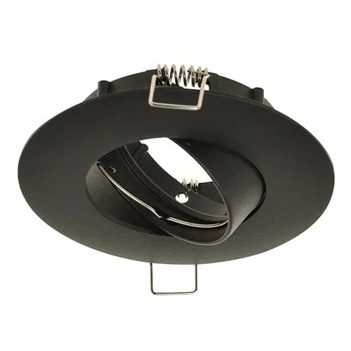 GU10 Armatuur Zwart – brede rand Ø100 mm – Kantelbaar
