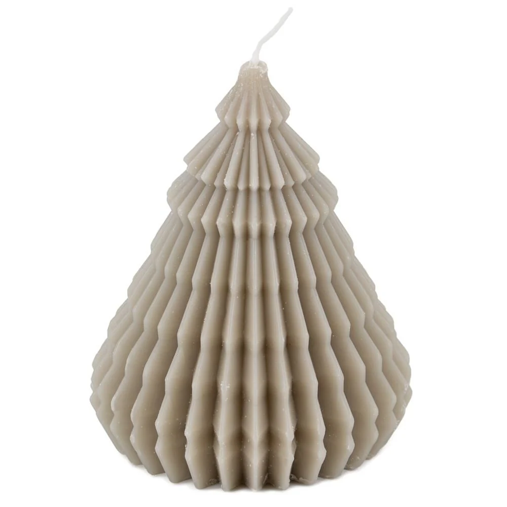 Selected by | Kaars boom taupe 14cm