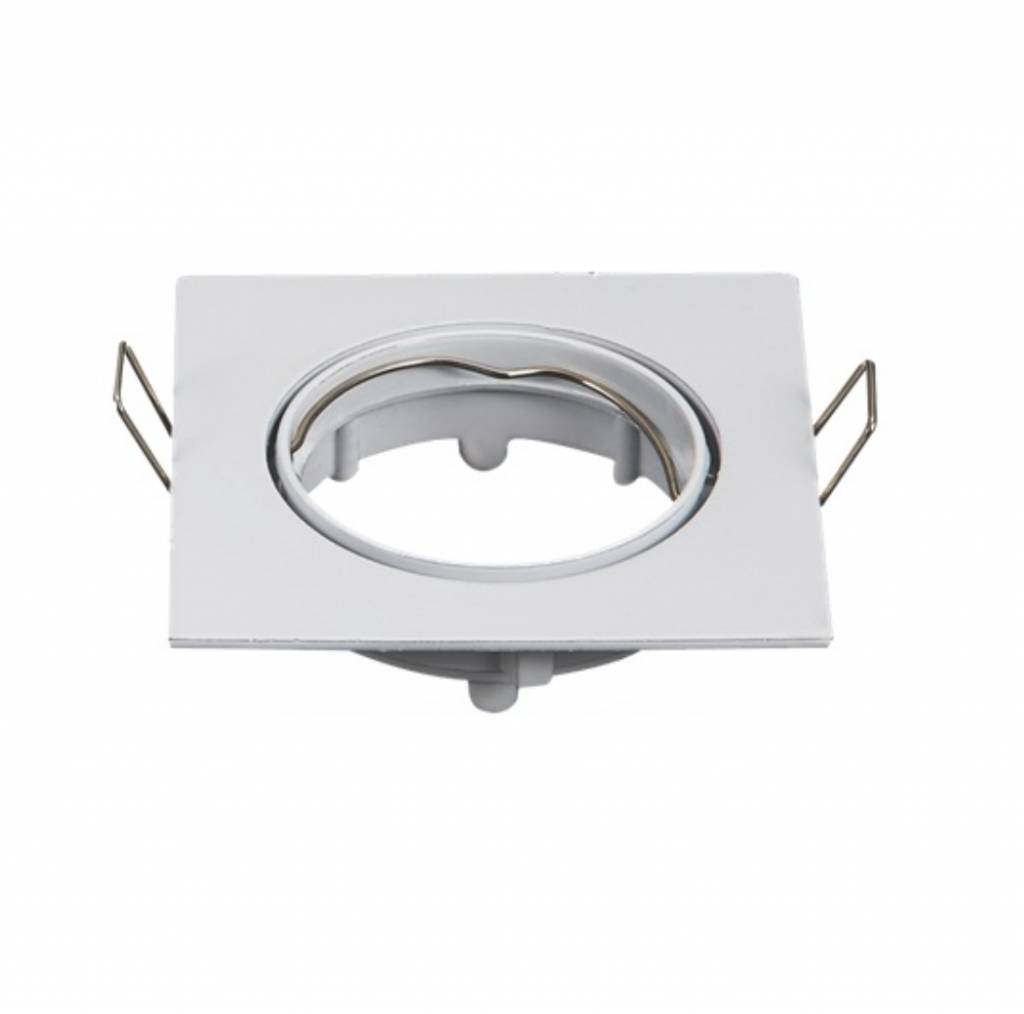 Inbouwspot wit vierkant  – kantelbaar – zaagmaat 72mm – buitenmaat 80mm