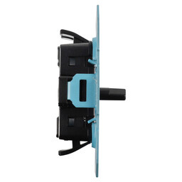 3-standenschakelaar inbouw – met nul – element – IP20 – 71 x 71 mm Mat Zwart