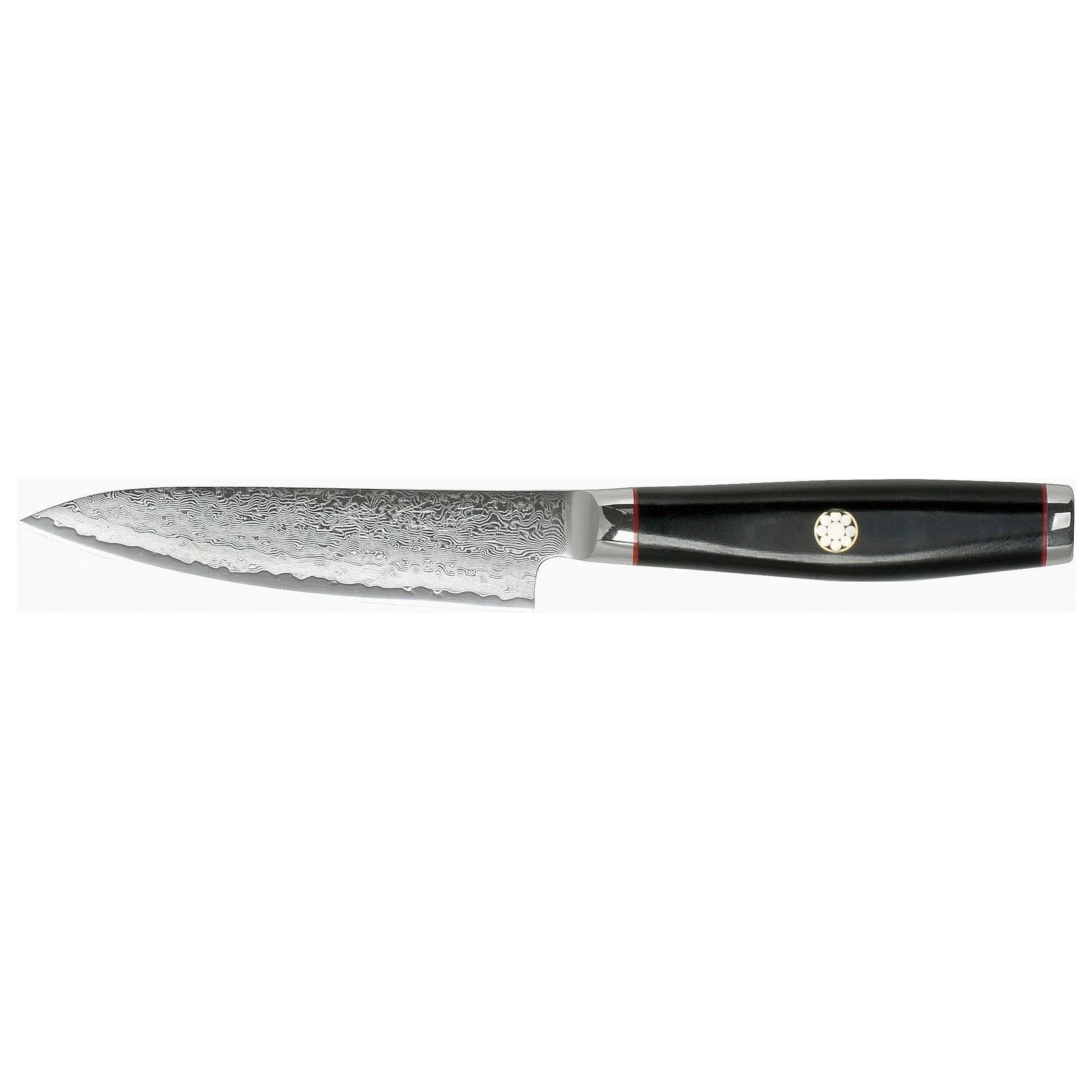 YAXELL SUPER GOU Ypsilon Universeelmes 12cm 193 laags RVS damast staal micarta heft