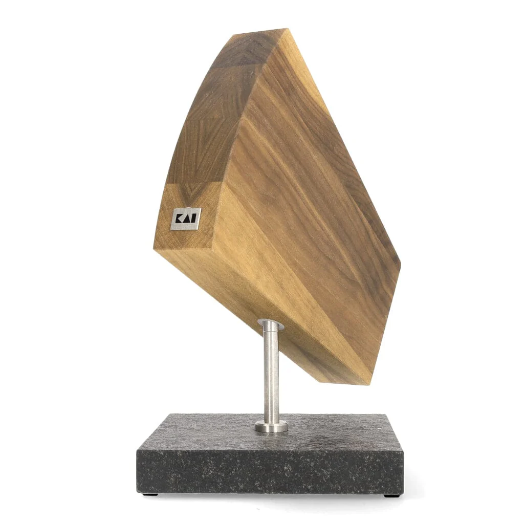 Kai Shun – Rotating Knife Block Granite/Oak