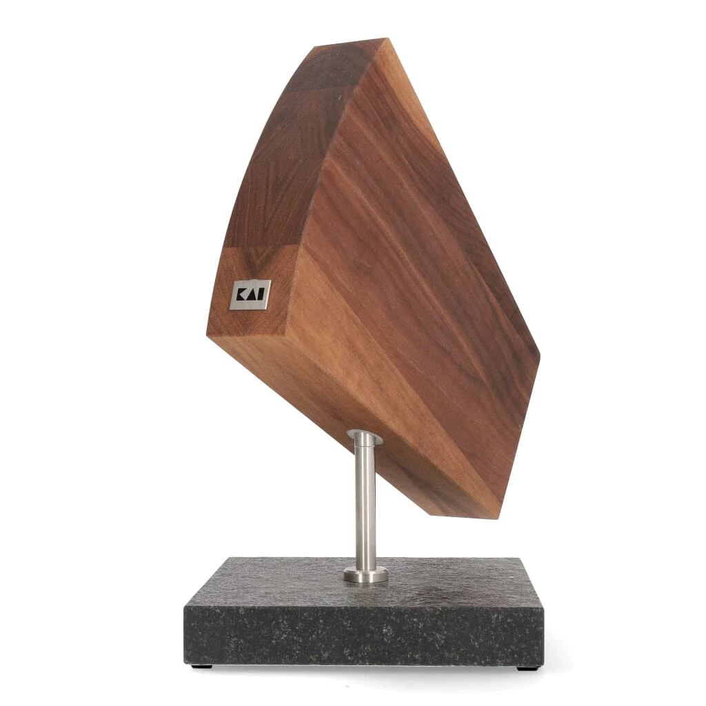 Kai Shun – Rotating Knife Block Granite/Walnut