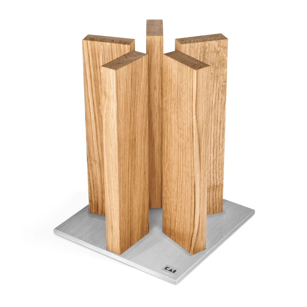 Kai Shun – ”Stonehenge” Knife block Stainless steel/Oak