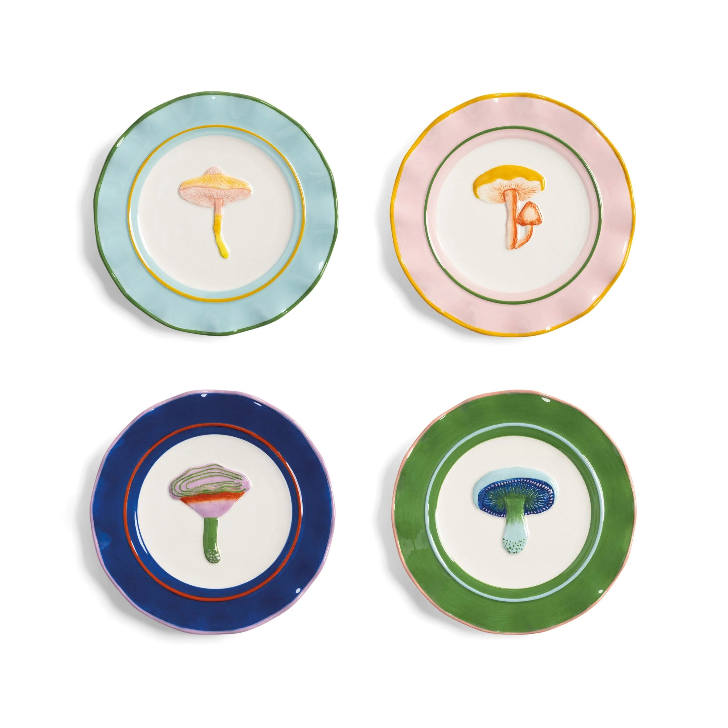 &Klevering – Magic Mushroom Plates – Set of 4