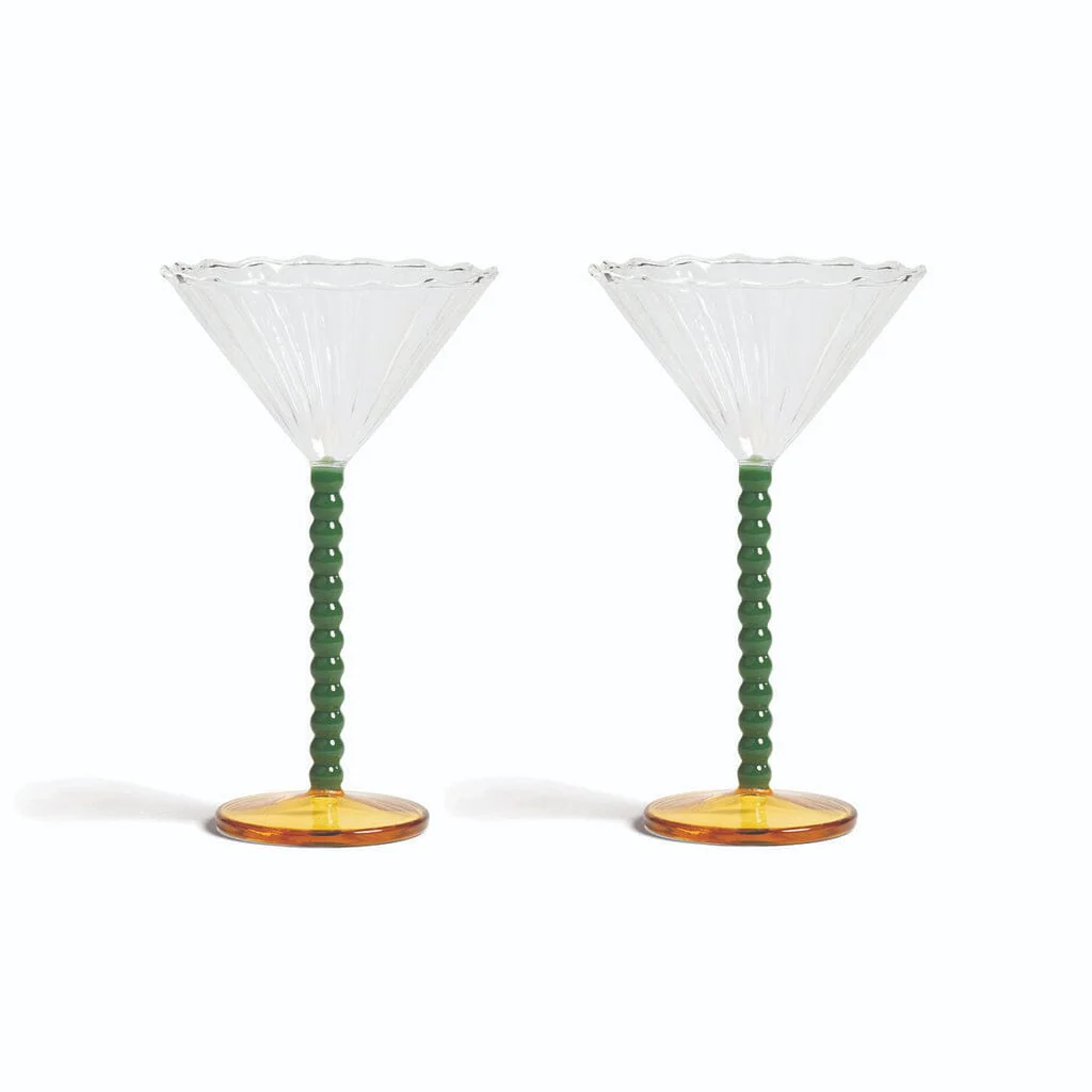 &Klevering – Coupe pearl green set of 2