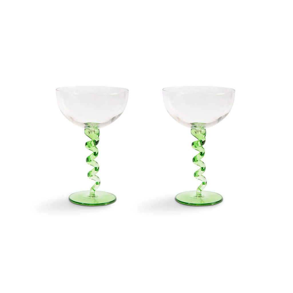 &Klevering – Coupe spiral green set of 2