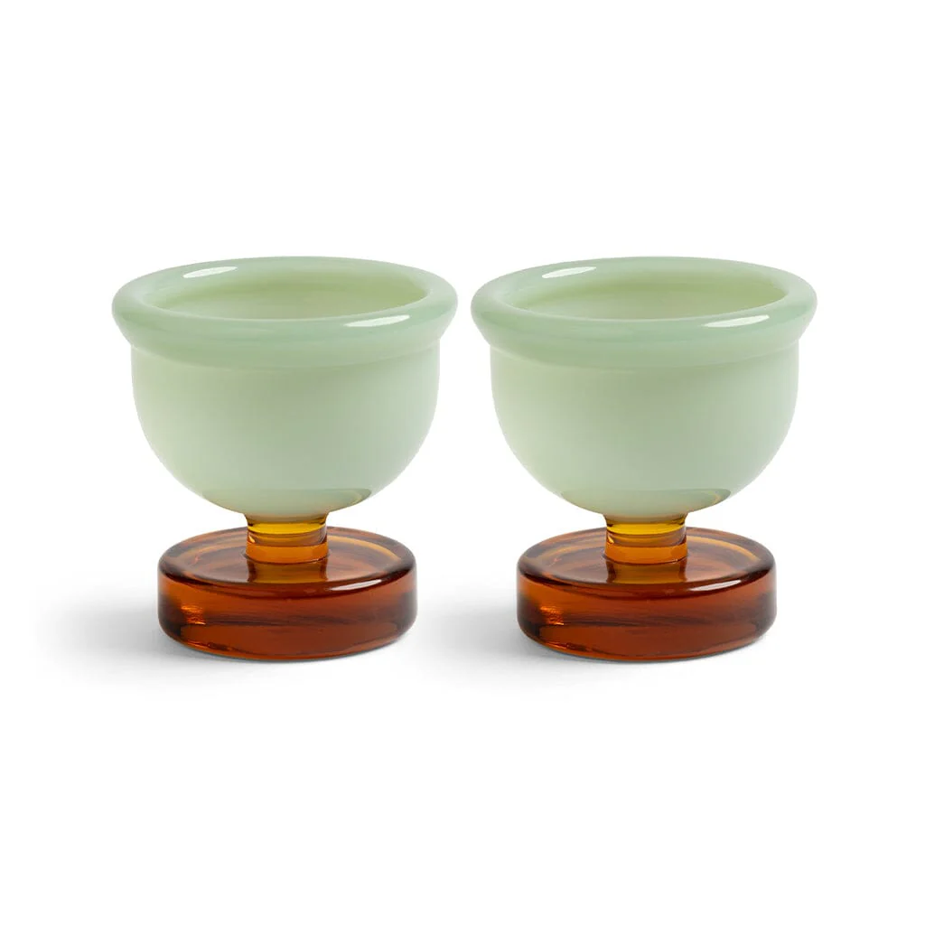 &Klevering – Cantine Egg Cups – Amber – Set of 2