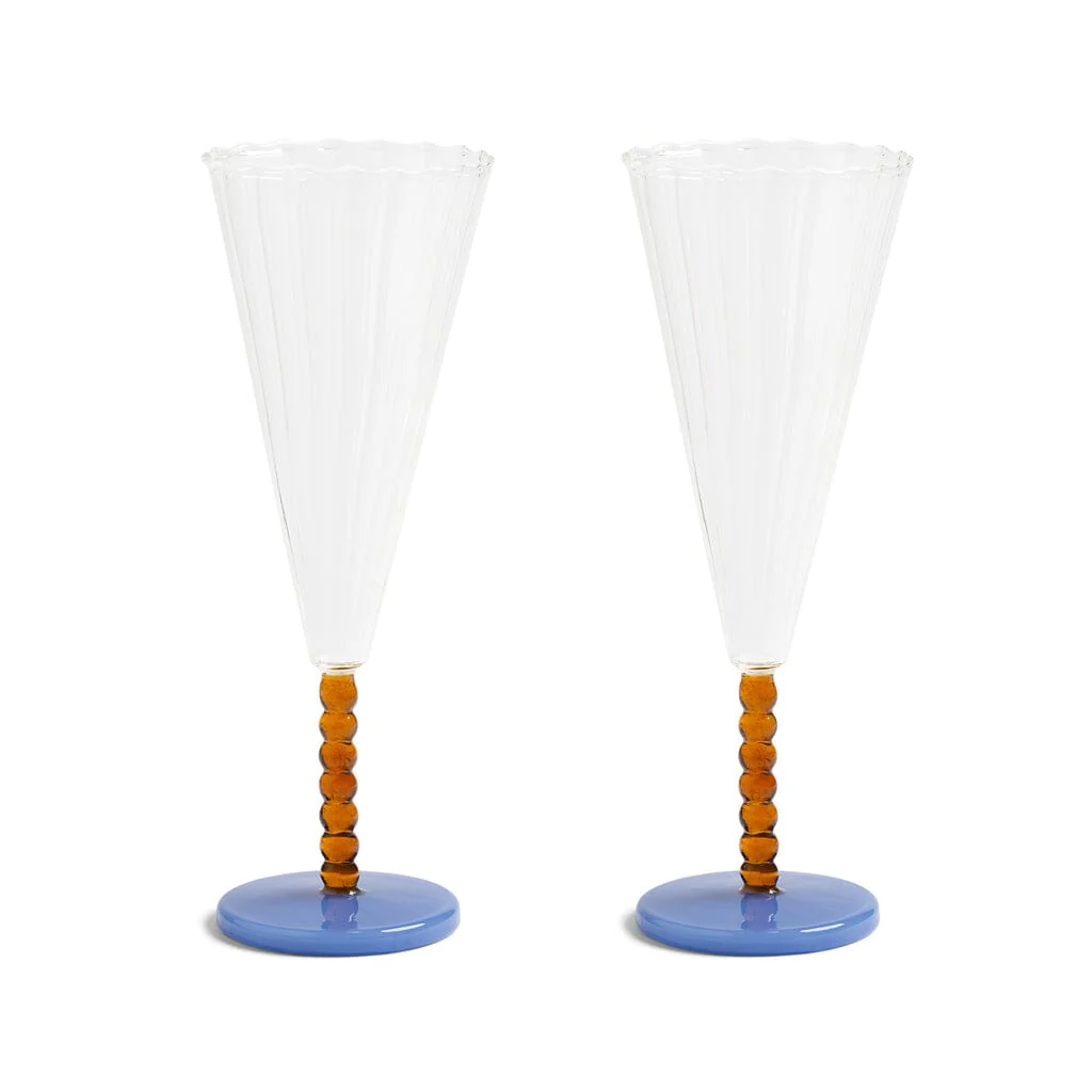 &Klevering – Flute perle amber set of 2