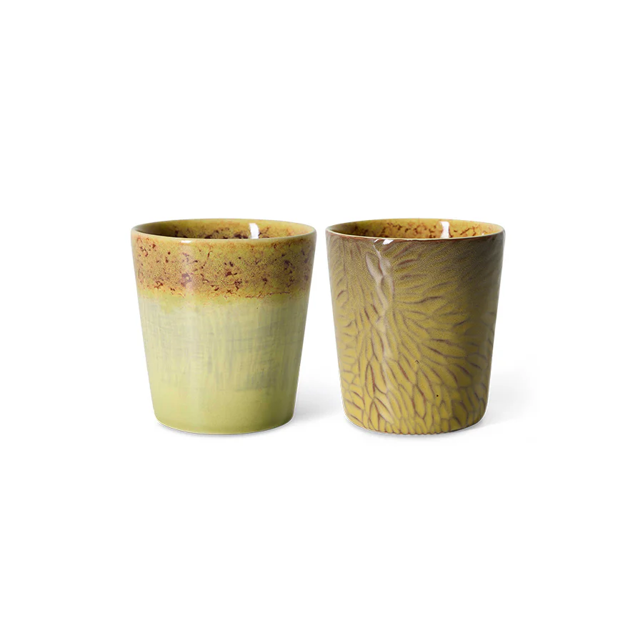 HK Living | 70’s servies Inspired by Van Gogh koffiekopje sunflowers set van 2