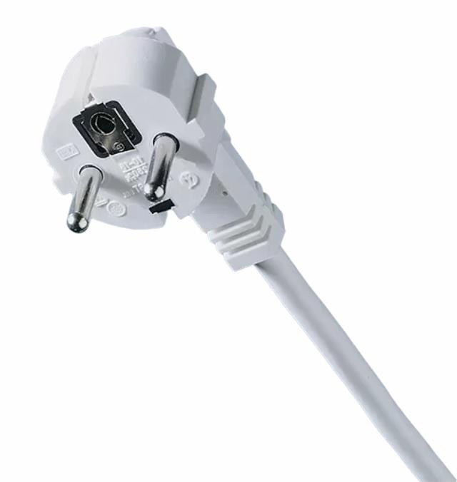Aansluitsnoer – 3 meter Wit – H03VV-F 3G0,75