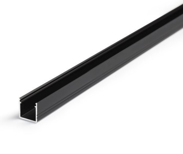 Aluminium U-profiel diep zwart – 1000*16*12 mm