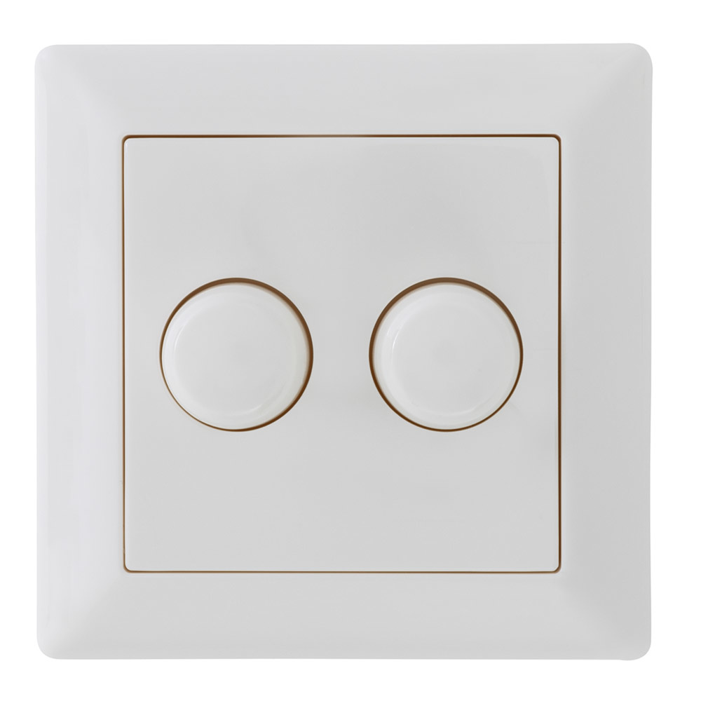 LED Dimmer DUO afdekraam / afdekplaat Klassiek – 84x84mm