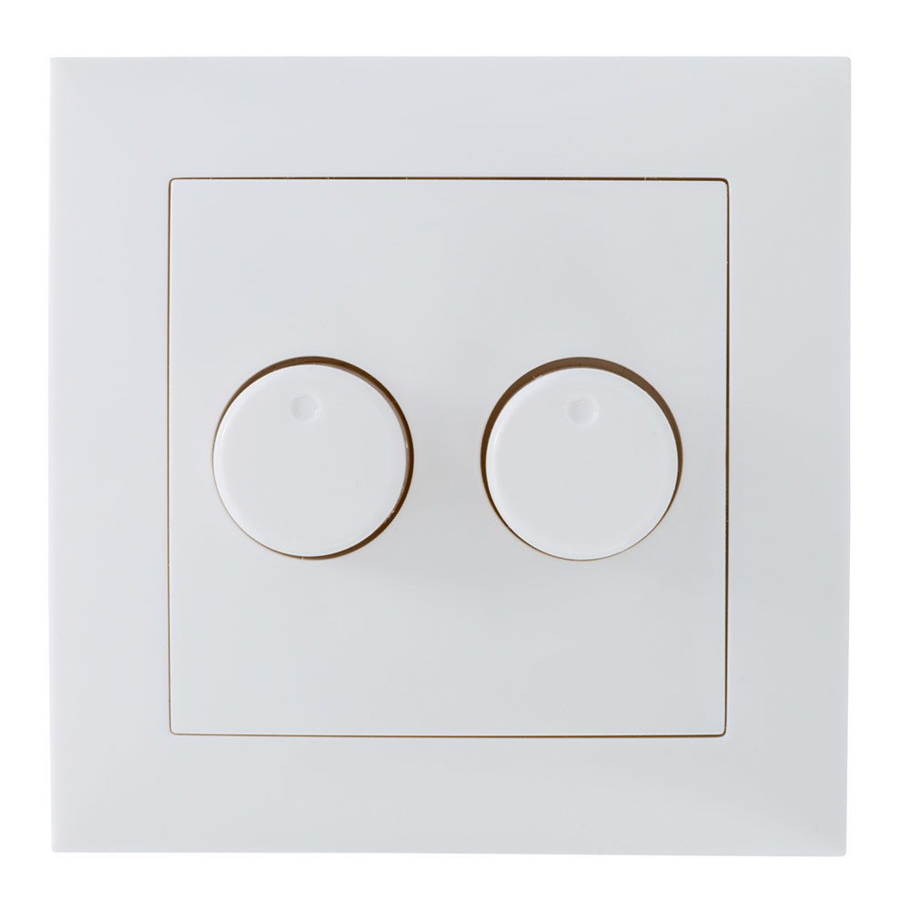 LED Dimmer DUO afdekraam / afdekplaat Modern – 84x84mm