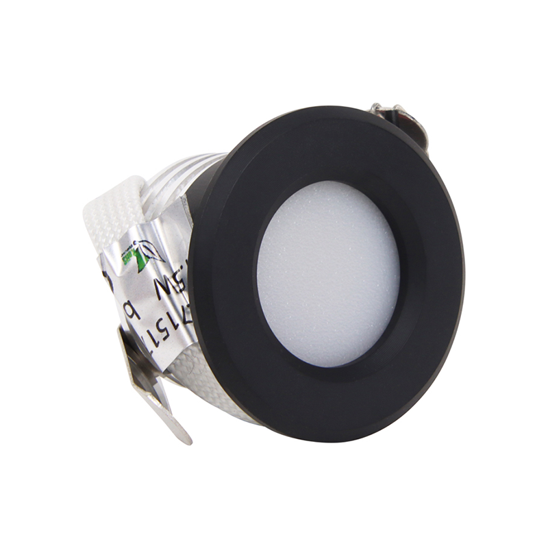 LED Inbouwspot IP44 – Mini 37MM  – Zwart – 1,5W  195LM – 827 Warm Wit | Zaagmaat 28mm – Triac Dimbaar | 230v